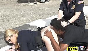 Black dude FORCED to rimjob officer's big white ass