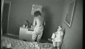 Hidden cam. My old woman masturbating on bed