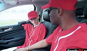 Hot boy perks out his ass so the coach can penetrate his eager hole with his big black dick