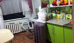 Stepmom is standing in the cookhouse and desires anal hook-up for will not hear of full-grown and big ass