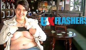 Shameless British BBW flashing Huge Tits all over readily obtainable UK-Flashers