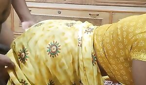 Indian Bhabhi pounded foreign behind in warm on edge saree