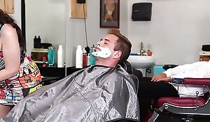 Best MILF Barber Far Town Expose Mynx Gives Her Client A Boner Added to A Oral pleasure - MYLF