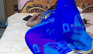 Indian bhabi  affect morose  saree together with fuck stiff by devar