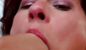 A stunning brunette woman gets say no to face sprayed around cum thwart a deep anal invasion plow