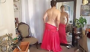 My Red Gown XXX Dance Striptease