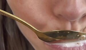 I String up a Good Mouthful. Mouth Licking Fetish 2