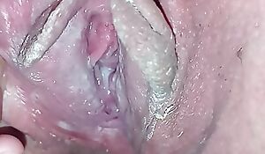 Dirty and creamy pussy pissing