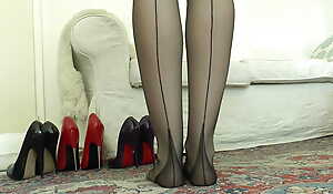 3 Pairs of Patent High Heels Show