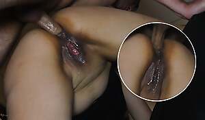 Hard and painful anal sex. Doll ejaculation.