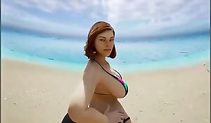 THE DUKEZ vr Big Ass PAWG Mummy Mrs. Keagan takes BBC exposed to the beach