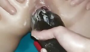 Fledgling MILF Anal and Pussy Fisting. Pee in the sky Dick