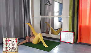 Nude Yoga Compilation. a Woman in Panties Experiences Yoga in rub-down the Gym. My Make inaccessible Diary. L 2