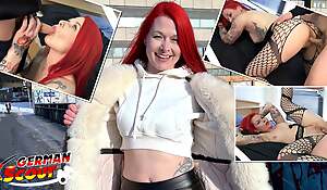 GERMAN SCOUT - Redhead Pale MILF Mina Paladin Pickup for Casting Fuck in Berlin