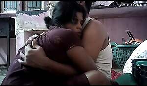 Indian house wife hugs and kissing