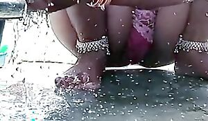 Indian girl nude bath straightforward area