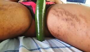 Big cucumber in my pussy makes me to cum