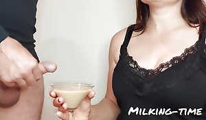 Jizz Eating Wife Part 2: White pearly Infuse Milking-time Studio