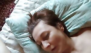 Naked Wife Takes Cum in The brush Throat