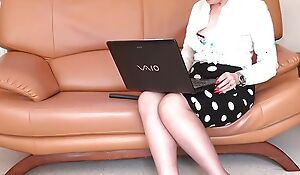 Auntjudys - Busty Mature Redhead Mrs. Crimson - Nasty Office Video Chat
