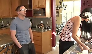 Hot MILF craving for say no to Stepson's porn video  learn of