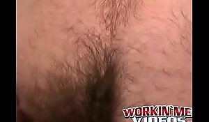 Mature guy shows off his hairy body and tugs on his big cock